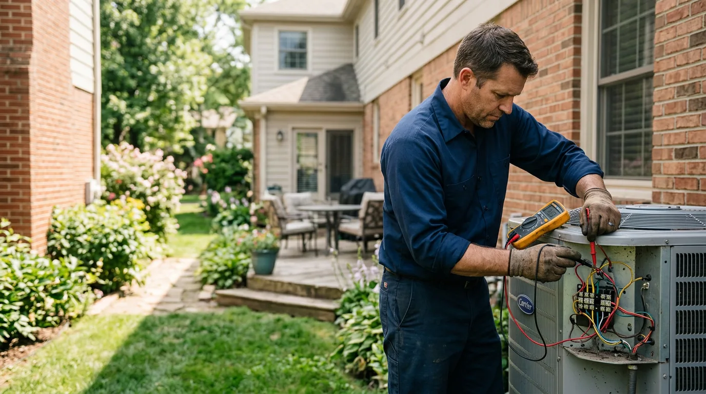 HVAC technician working near Shrewsbury, MA